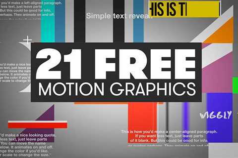 30 Free Motion Graphic Templates for Adobe Premiere Pro