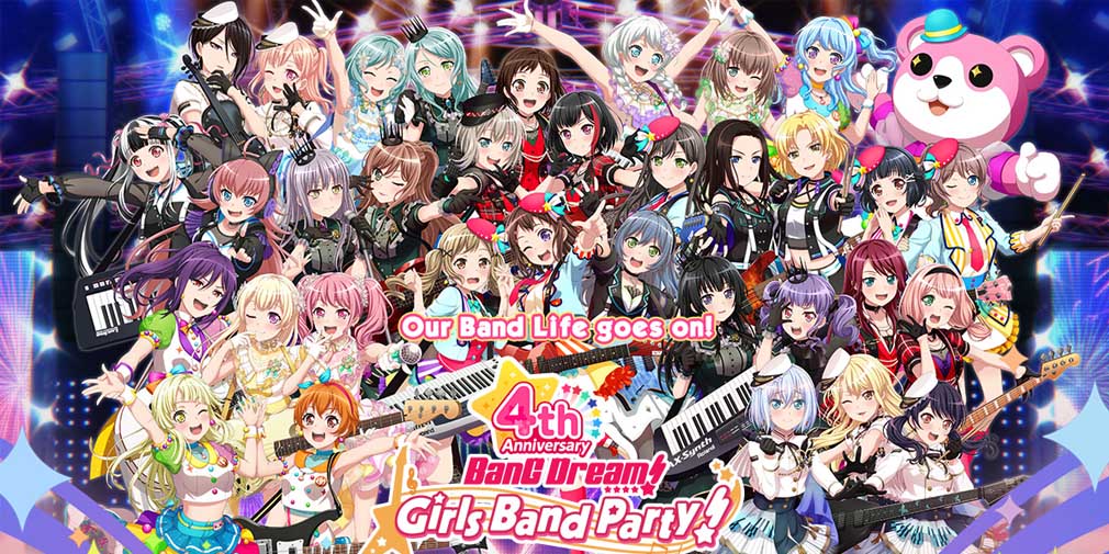 BanG Dream! Girls Band Party! celebrates 4th anniversary with login bonuses, rate-up summons and more