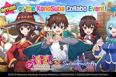 SwordMaster Story introduces upgraded limited characters from hit anime KonoSuba in re-run..