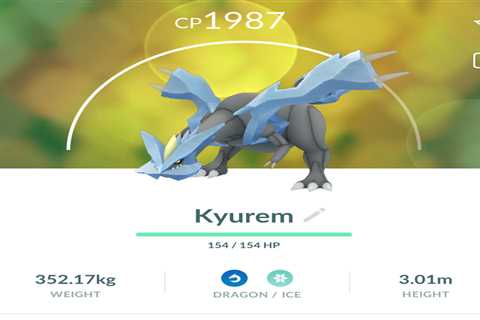 Kyurem will enter Pokémon Go into the New Year