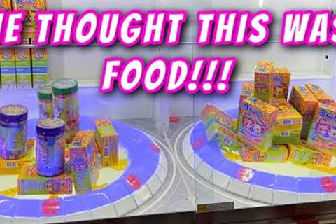 HE THOUGHT THIS WAS FOOD IN THE GO GO GO GAME!!!