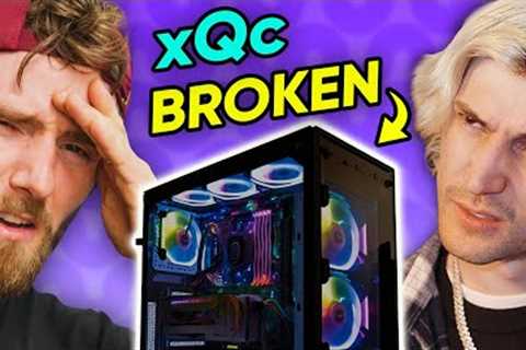 xQc Broke his Computer AGAIN... so I Got on a Plane