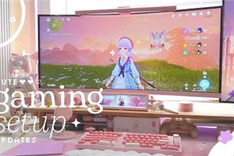 🍉 kawaii gaming setup updates for a comfy summer season | upgraded pc, alice keeb + extras ✦