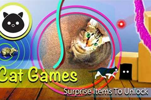 5 CAT GAMES : Mice, laser, rope, kitty etc. Videos for Cats to Watch on Screen. CAT TV ENTERTAINMENT