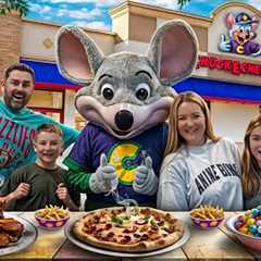 New Zealand Family try Chuck E Cheese for the first time! (DIPPIN DOTS, PIZZA AND ARCADE GAMES!)