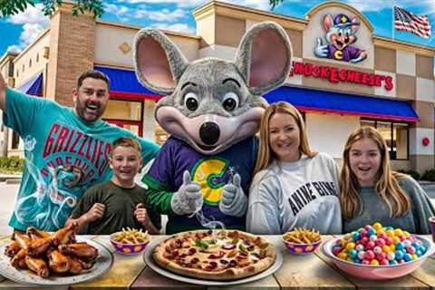 New Zealand Family try Chuck E Cheese for the first time! (DIPPIN DOTS, PIZZA AND ARCADE GAMES!)